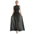 Rswnyirn Women Lyrical Dance Dress Sheer Mesh Tulle Maxi Long Skirt