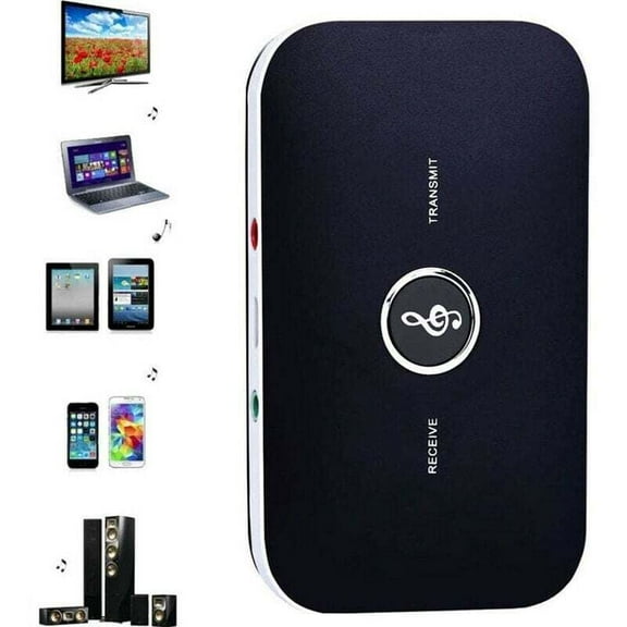 Rt-B6 2-in-1 Bluetooth Transmitter and Receiver Wireless Audio Adapter with 3.5mm Audio HiFi Audio for Smartphone-TV-PC..