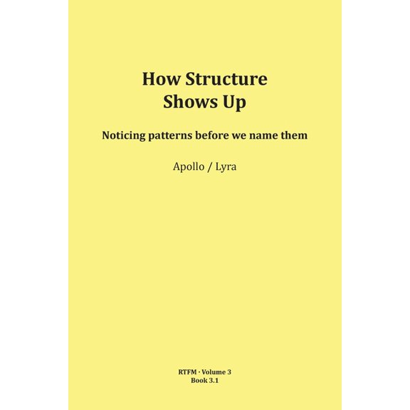 Rtfm How Structure Shows Up, Book 3, (Paperback)