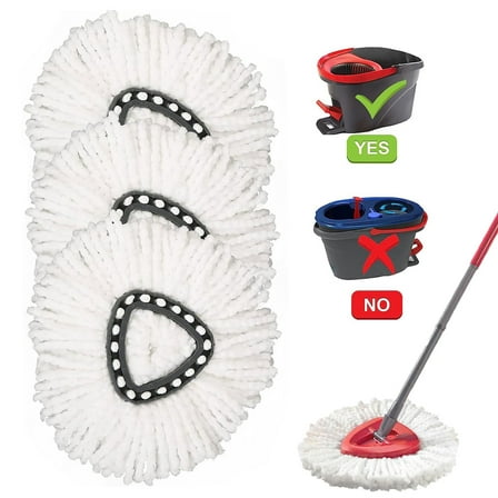 Rtmgob 3 Pcs Mop Head Replacement for O-Cedar Spin Mop, EasyWring Microfibers Mop Refill Heads