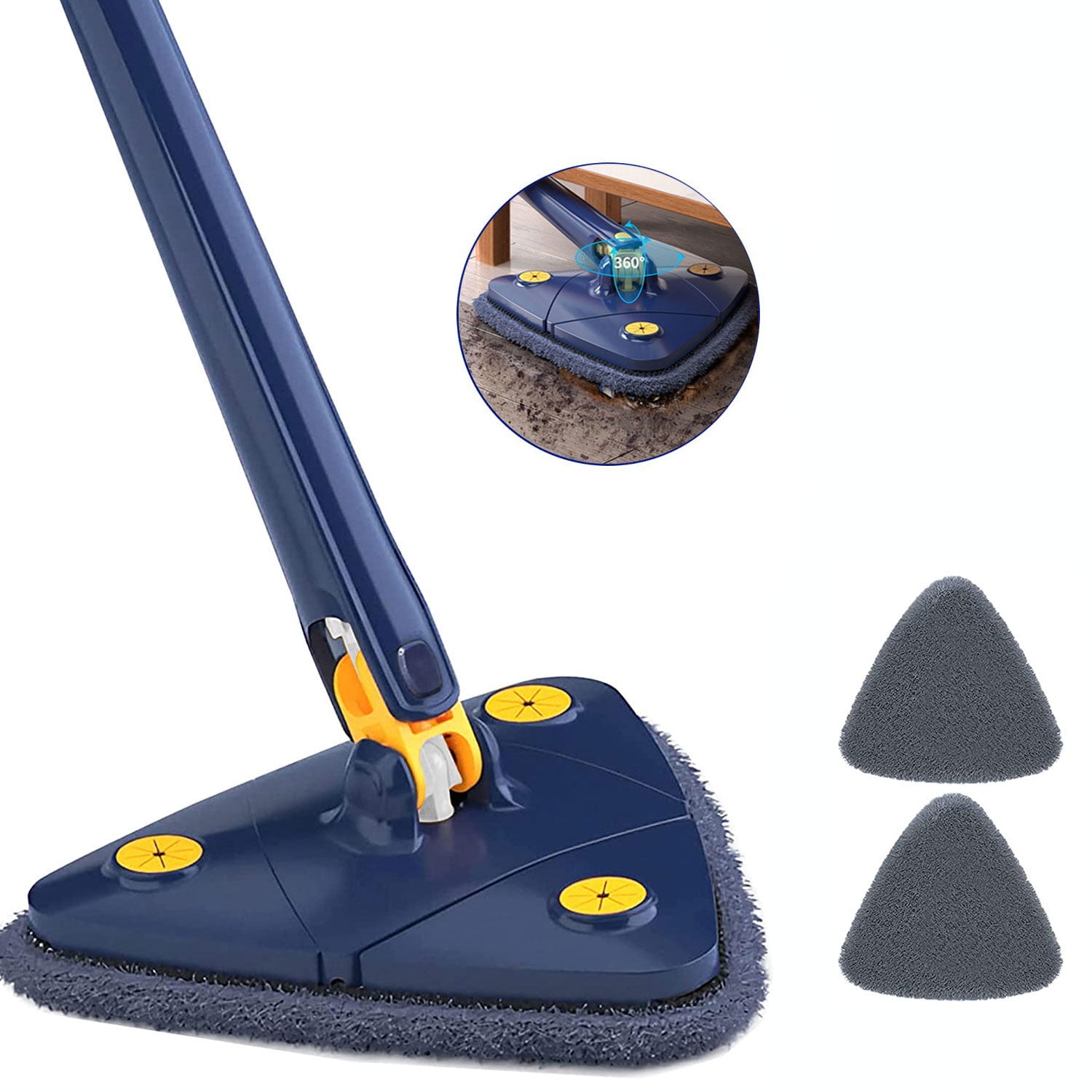 Rtmgob 360°Rotatable Triangle Mop for Cleaning, Wall Cleaner Mop with ...