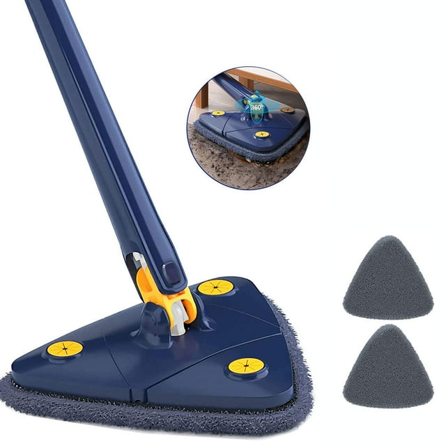 Rtmgob 360°Rotatable Triangle Mop for Cleaning, Wall Cleaner Mop with
