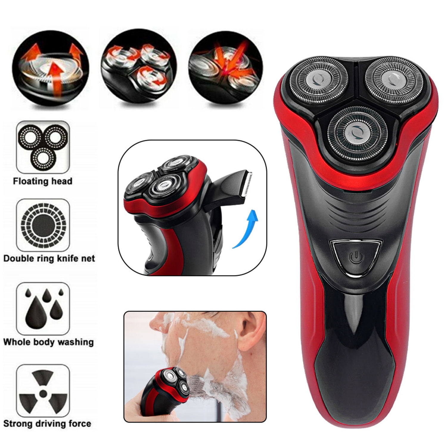 Rtmgob Men's Electric Razor, 3D Triple Blade, Rechargeable Rtmgob Men's Electric Razor, 3D Triple Blade, Rechargeable