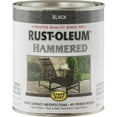 thumbnail image 1 of Rtoleum Stops Rt 7215502 1 Quart Black Gloss Hammered Metal Finish Paint, 1 of 4