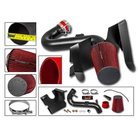 Rtunes Racing Black Cold Air Intake for 05-09 Ford Mustang 4.0L V6