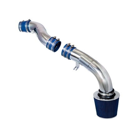 Rtunes Racing Cold Air Intake Airflow Induction Kit + Filter Combo BLUE Compatible For 03-07 Tiburon V6 2.7L