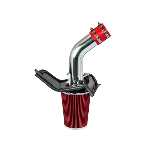 Rtunes Racing Cold Air Intake Airflow Induction Kit + Filter Combo RED Compatible For 08-14 WRX/STI 2.5L Turbo