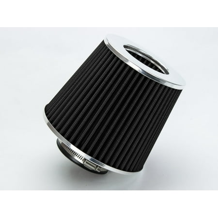 Rtunes Racing High Flow 3" Cold Air Intake Cone Filter, Black, Washable
