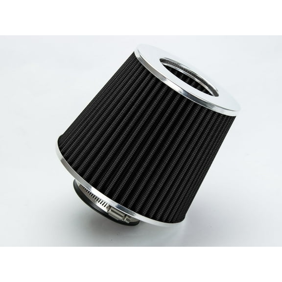Rtunes Racing High Flow 3" Cold Air Intake Cone Filter, Black, Washable