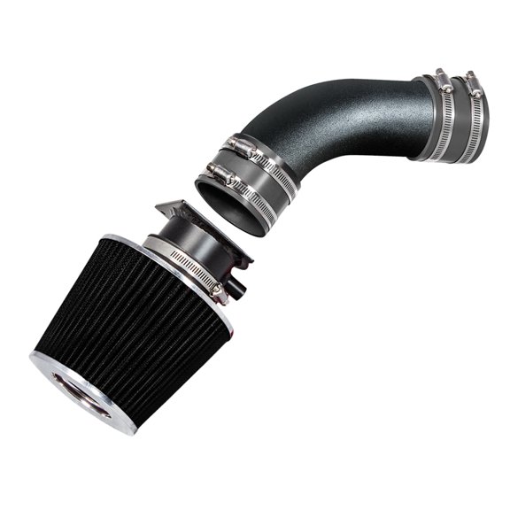 Rtunes Racing Short Ram Air Intake Airflow Inductions Kit Kit + Filter Combo For 96-00 A4 / A6 2.8L V6 (Black Gray)