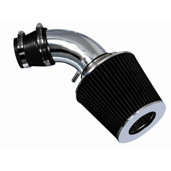 Rtunes Racing Short Ram Air Intake Airflow Inductions Kit Kit + Filter Combo Compatible For 01-03 Elantra 2.0L (Black)