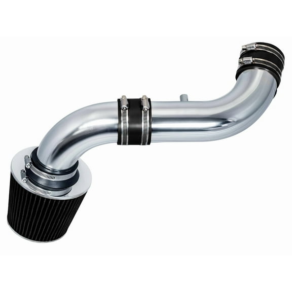 Rtunes Racing Short Ram Air Intake Kit + Filter Combo BLACK Compatible For 07-10 Dodge Nitro 3.7L V6