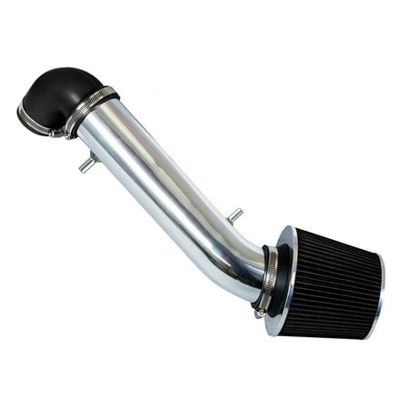 Rtunes Racing Short Ram Air Intake Kit + Filter Combo BLACK Compatible For 91-95 Jeep Wrangler 2.5L L4 / 4.0L L6