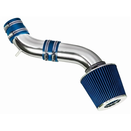 Rtunes Racing Short Ram Air Intake Kit + Filter Combo BLUE Compatible For 95-00 Chrysler Cirrus / 95-00 Chrysler Sebring JXI Convertible / 95-98 Dodge Stratus / 95-00 Plymouth Breeze 2.5L V6