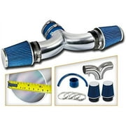 Rtunes Racing Short Ram Air Intake Kit + Filter Combo BLUE Compatible For 00-02 Dodge Dakota / 99-04 Jeep Grand Cherokee 3.7L 4.7L with DUAL(2) Filters â€¦