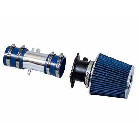 Rtunes Racing Short Ram Air Intake Kit + Filter Combo BLUE Compatible For 95-00 Ford Contour / 98-02 Mercury Cougar/Mystique 2.5L V6 â€¦
