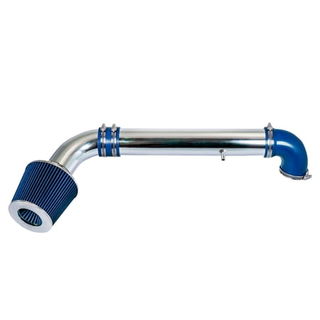 Rtunes Racing Short Ram Air Intake Kit + Filter Combo BLUE Compatible For 97-06 Jeep Wrangler 2.5L L4 / 4.0L L6