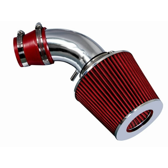 Rtunes Racing Short Ram Air Intake Airflow Inductions Kit Kit + Filter Combo Compatible For 01-03 Elantra 2.0L (Red)