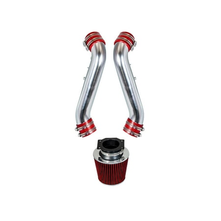 Rtunes Racing Short Ram Air Intake Kit + Filter Combo RED Compatible For 90-96 Nissan 300zx 3.0L NA (with Filter)