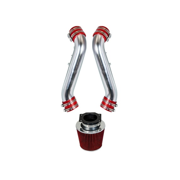 Rtunes Racing Short Ram Air Intake Kit + Filter Combo RED Compatible For 90-96 Nissan 300zx 3.0L NA (with Filter)