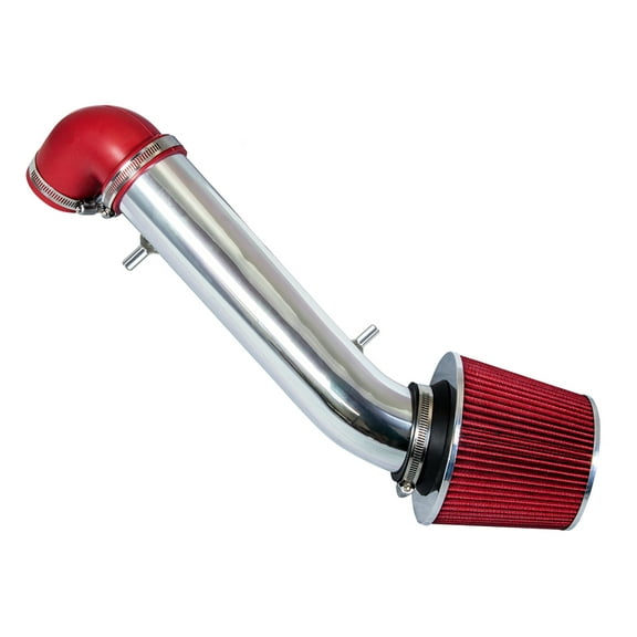 Rtunes Racing Short Ram Air Intake Airflow Inductions Kit Kit + Filter Combo Compatible For 91-95 Wrangler 2.5L L4 / 4.0L L6 (Red)
