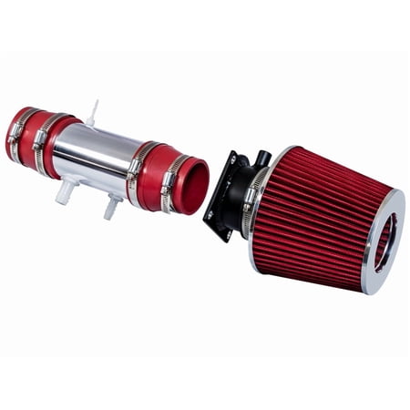 Rtunes Racing Short Ram Air Intake Kit + Filter Combo Compatible For 91-95 Pathfinder/Pickup V6 XE SE (Red)