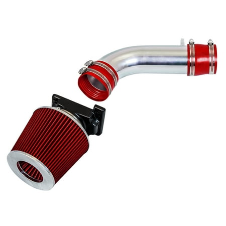 Rtunes Racing Short Ram Air Intake Kit + Filter Combo RED Compatible For 92-03 Mitsubishi Montero/Sport V6
