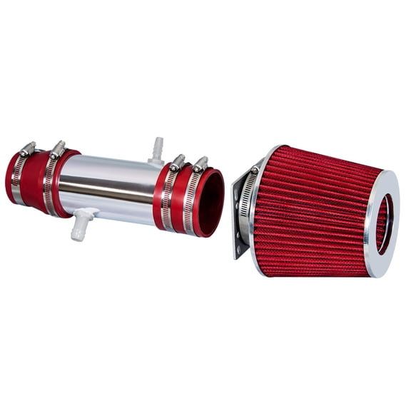 Rtunes Racing Short Ram Air Intake Kit + Filter Combo RED Compatible For 92-96 Toyota ES300 Sedan 3.0L V6 / 92-96 Toyota Camry V6 DX LE DLX XLE