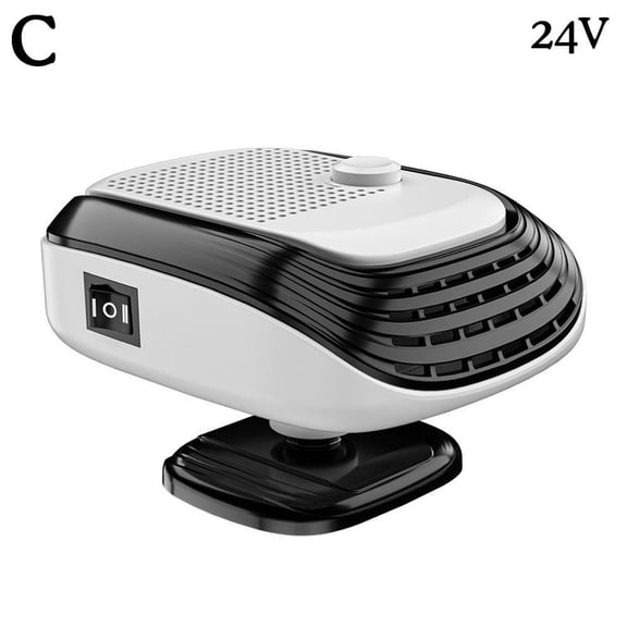 Rtyweth 1pc 12V/24V Car Heater Window Defroster Winter Defogging Fast Demisting Electric Cooling Heating Windshield Heater RV For Truck