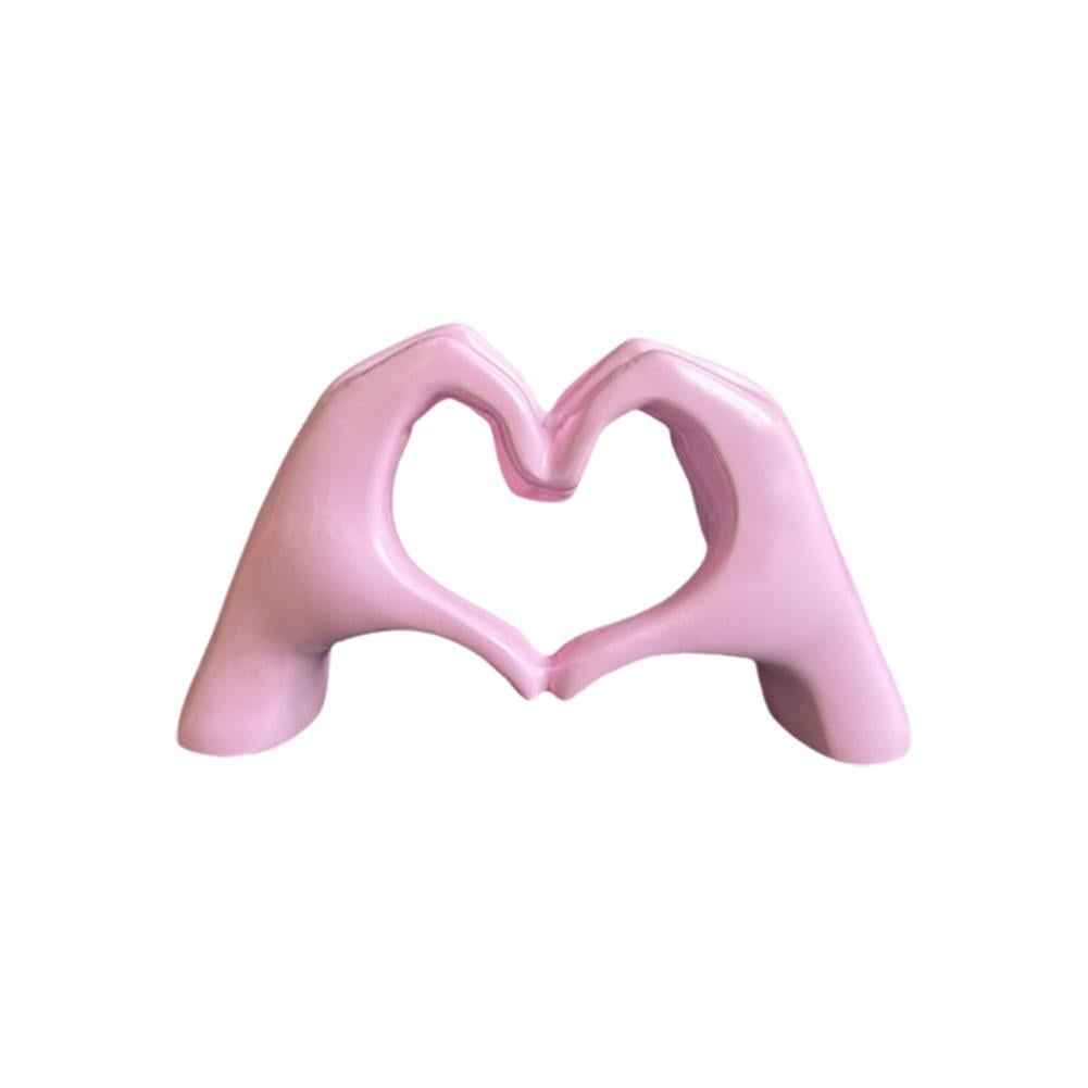 Rtyweth Heart Sculpture Decor Resin Modern Abstract Love Statue Room Desktop Finger R3C5 Living Shelf Decoration Bedroom P5T4