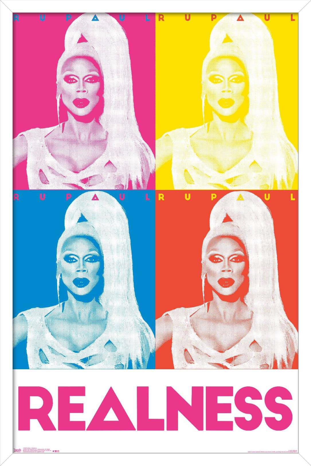 RuPaul - Realness Wall Poster, 14.725" x 22.375", Framed