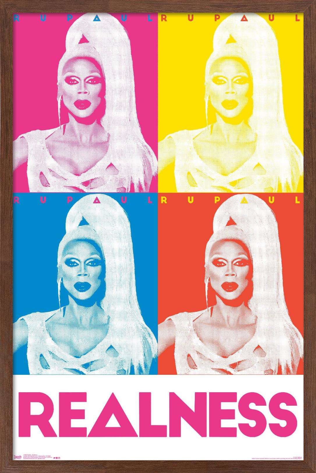 RuPaul - Realness Wall Poster, 14.725" x 22.375", Framed