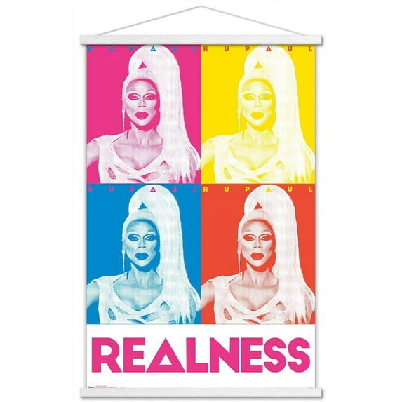 RuPaul - Realness Wall Poster with Wooden Magnetic Frame, 22.375" x 34"