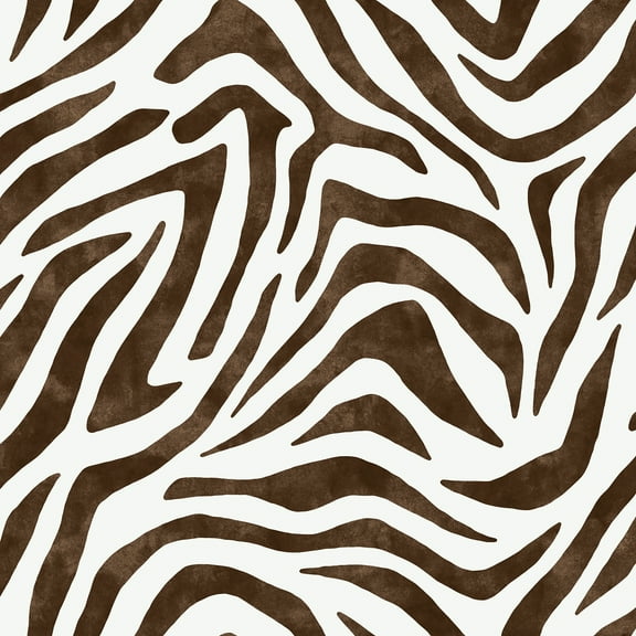 RuPaul RuZebra Brown Peel and Stick Wallpaper, 216-in by 20.50-in, 30.8 sq. ft.