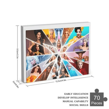 RuPauls Drag Race Jigsaw Puzzle 35/70/120/200/300/500/1000 Piece Birthday Gift Vibrant Colors High Quality