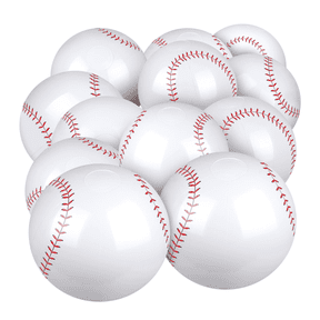 RuWeoMaa 10 Pcs Inflatable Baseball Set 16 Inch Beach Ball Sports Balls Set for Birthday Party Summer Outdoor Activity Beach Pool Games Decor, Baseball Party Favors, Baseball Party Decorations