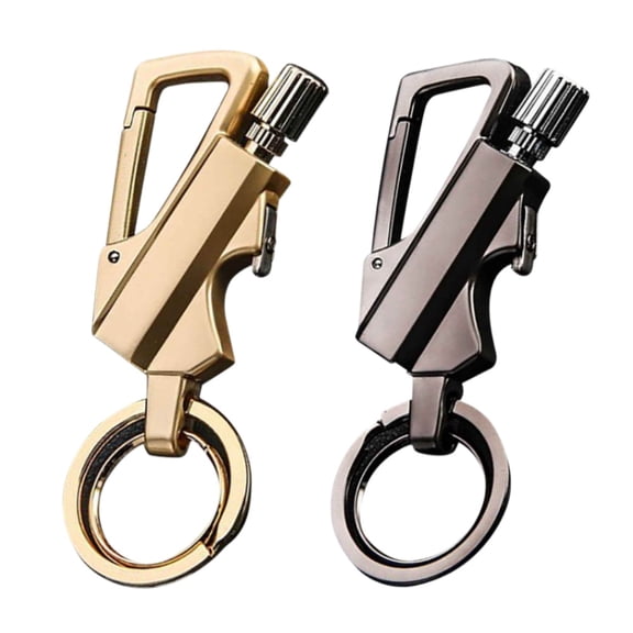 RuWeoMaa 2 Pcs Metal Keychain Lighter,Keychain Lighter, Portable Waterproof Flint Fire Starter Matches, Emergency Metal Matches,Dad Gifts from Daughter Son,Fathers Day Gifts Under $20,Gifts for Men