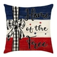 thumbnail image 1 of RuWeoMaa 4th of July Pillow Covers 18X18, Patriotic Blue Star Red Striped Fourth July Print Decorative Throw Pillowcases Outdoor Memorial Day Independence Cushion Cases Couch Sofa Bed Decor, 1 of 6