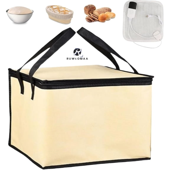 RuWeoMaa Bread Proofing Box, Dough Box Making Bread, Insulated Warming Box, Bread Pizza Dough Proofing, Temperature Control Proofing Box for Making Bread Yogurt Natto(9th gear)
