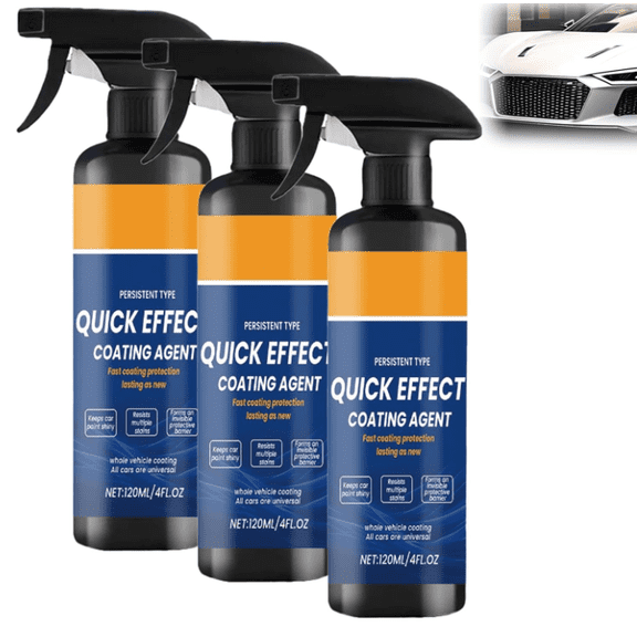 RuWeoMaa Car Coating Spray - Long-Lasting Ceramic Protection & UV Shield | High-Gloss Waterproof spray for Paint, Wheels & Trim | 12 fl.oz Easy Spray-On Application