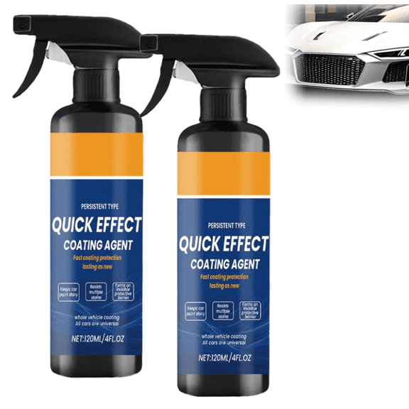 RuWeoMaa Car Coating Spray - Long-Lasting Ceramic Protection & UV Shield | High-Gloss Waterproof spray for Paint, Wheels & Trim | 8 fl.oz Easy Spray-On Application