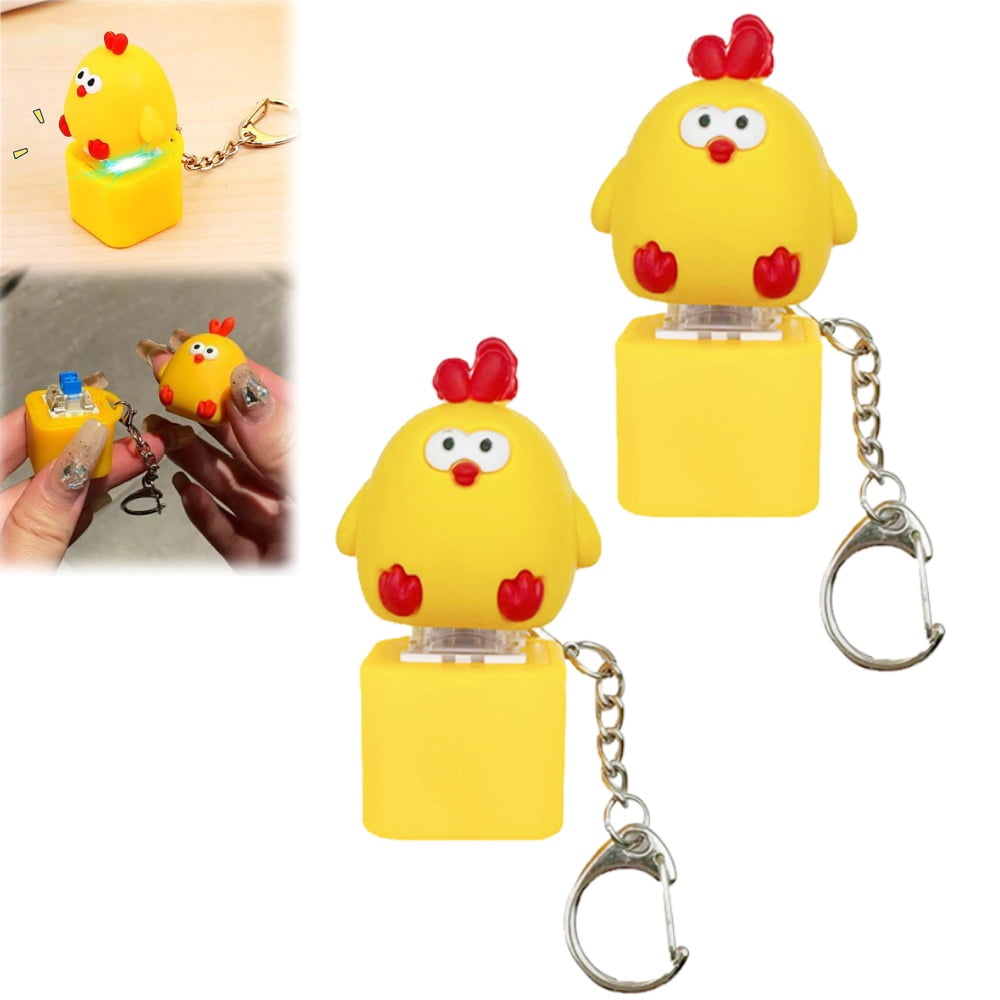 RuWeoMaa Chick Squeaky Finger Toy ,Chick Keychain Squeaky Chick ...