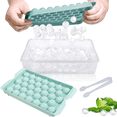 thumbnail image 1 of RuWeoMaa Clearance Ice Cube Tray with Lid & Ice Tongs - Round Ice Trays for Freezer with Lid - Silicone Ice Cube Tray - Ice Cube Trays for Freezer with Ice Container(1"-1PACK Blue), 1 of 8