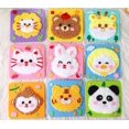 thumbnail image 1 of RuWeoMaa DIY Embroidery Doll Set, Cartoon Animal Sewing Craft Kit, Easy to Do Cartoon Animal Sewing Projects Yarn Board, Felt Sticker Art for Kids (9Pcs), 1 of 9