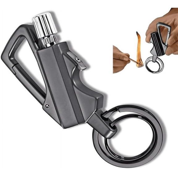 RuWeoMaa Forever Match Keychain Lighter, Outdoor Match Kerosene Lighter, Multi-Purpose Use, Suitable for BBQ, Candles, Men's Gift,Dad Gifts from Daughter Son,Fathers Day Gifts Under $20