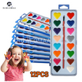 thumbnail image 1 of RuWeoMaa Heart Paint Set Valentines, Heart Shaped Watercolor Paint Set,Washable Water Color Paints with Paintbrush for Toddlers Adults,Art Supplies for Preschool Classroom Party Birthday Gifts(12PCS), 1 of 9