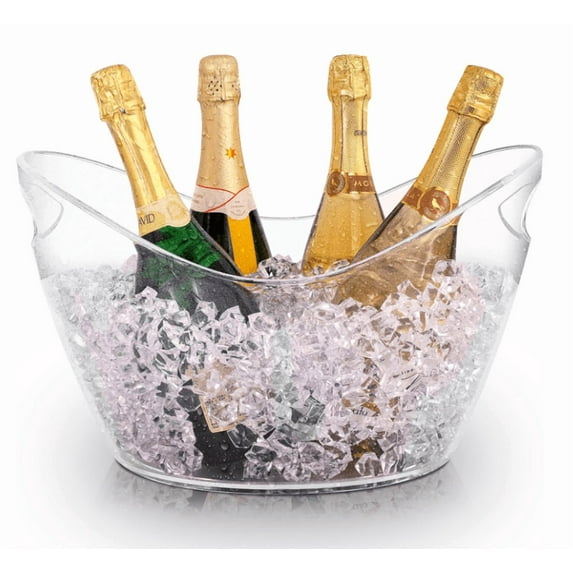 RuWeoMaa Ice Buckets for Parties, Champagne Buckets,Ice Bucket Bowls,Large Clear Acrylic IceTub for Parties,Mimosa Bar Supplies,Beer,Beverage&Drinks