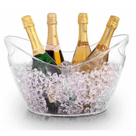 RuWeoMaa Ice Buckets for Parties, Champagne Buckets,Ice Bucket Bowls,Large Clear Acrylic IceTub for Parties,Mimosa Bar Supplies,Beer,Beverage&Drinks