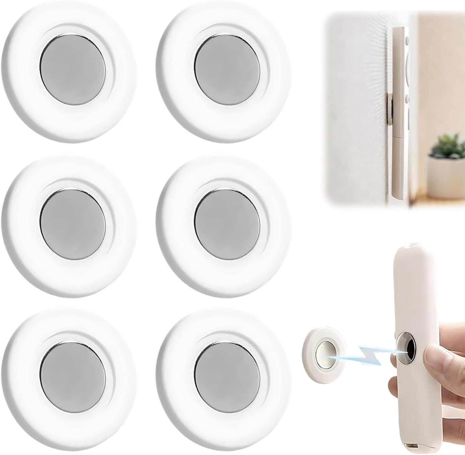 RuWeoMaa Magnetic Remote Control Holder,6 Pack Silicone Remote Control ...