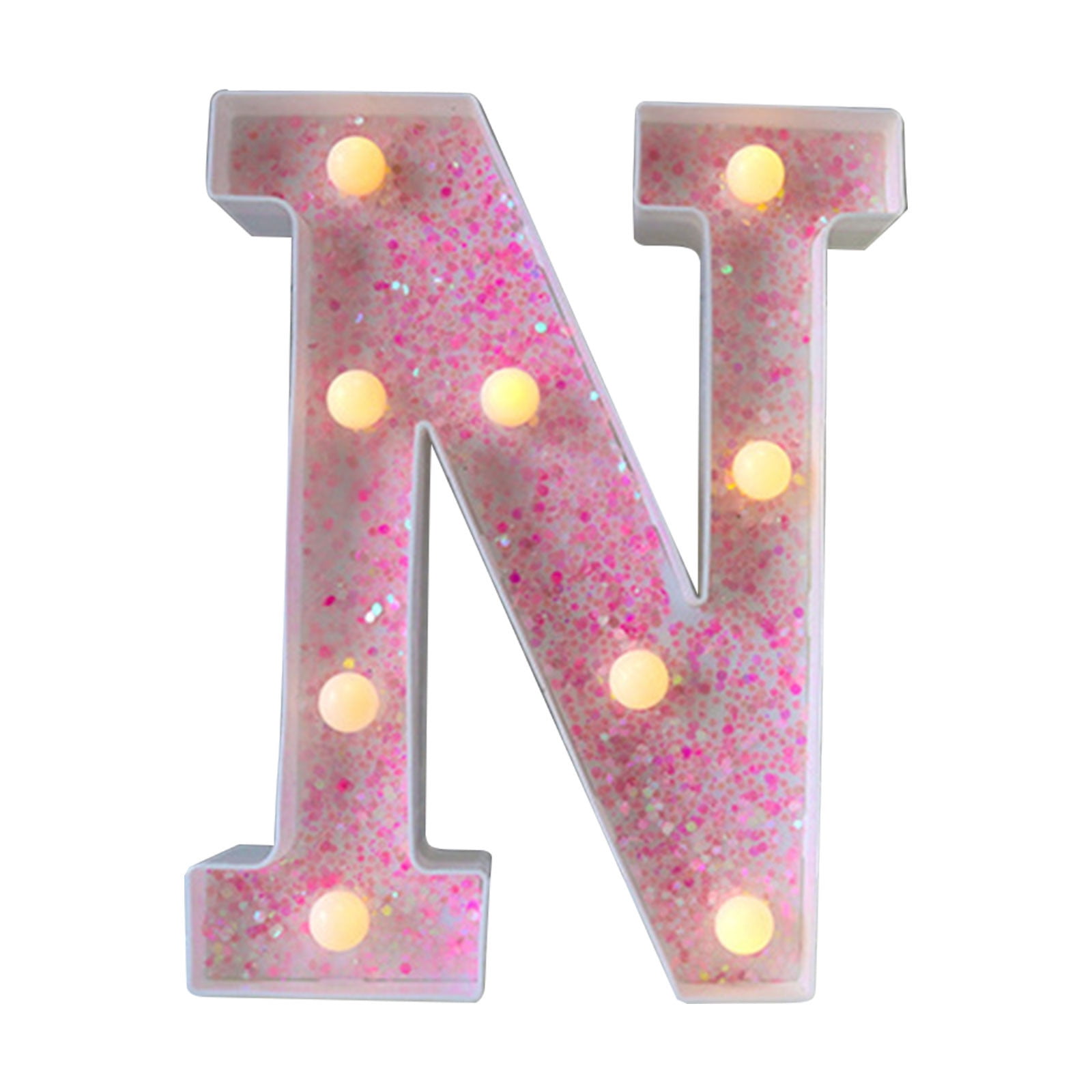 RuWeoMaa Pink Light Up Letters, Glitter Alphabet Letter Sign LED ...